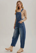 Denim Barrel Overalls